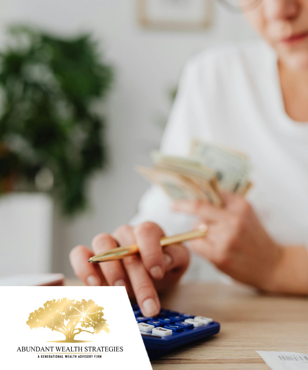 Financial planning and cash flow analysis using calculator and money